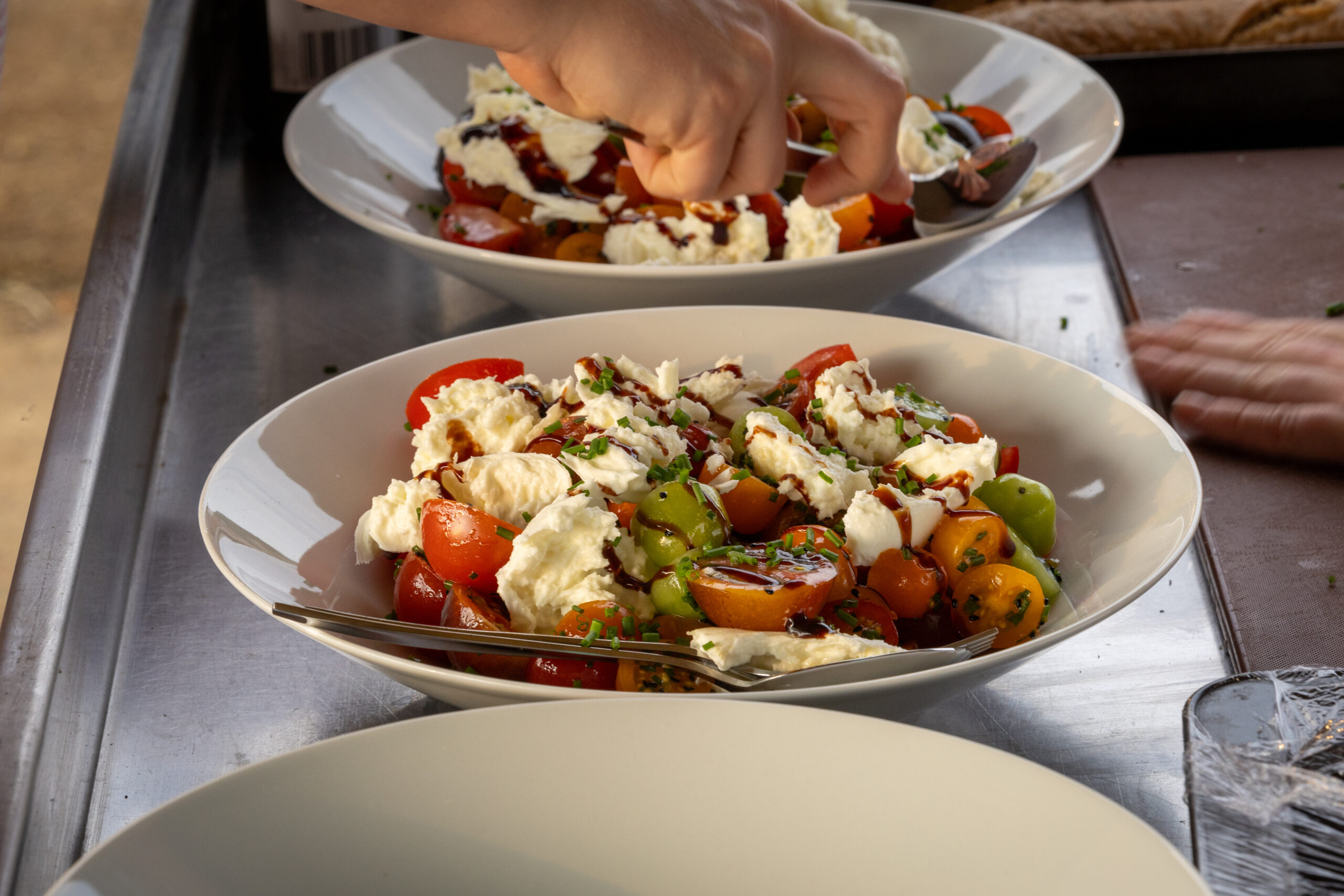 Dressed salad ready for guests