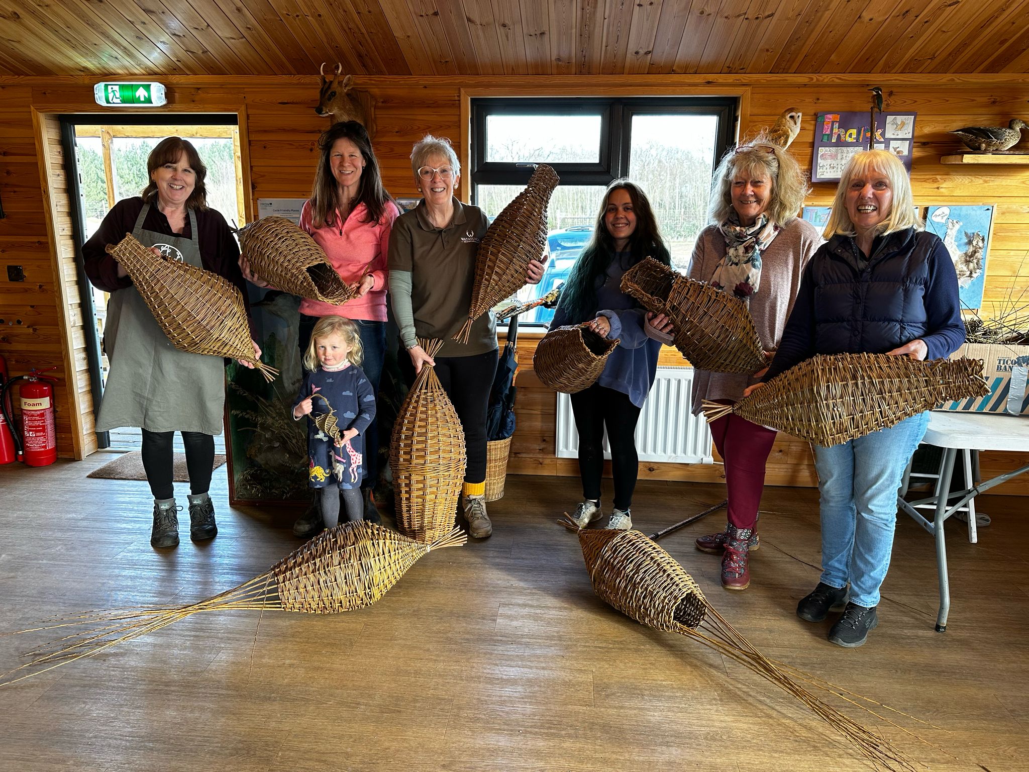 Duck nesting boxes, created by the team with the help of Jean from the Willow Twig